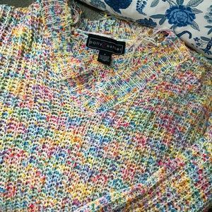 Urban Outfitters Polly & Esther Confetti Knit Destructed Sweater